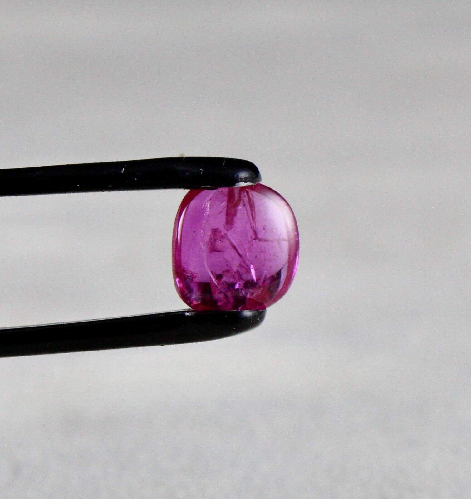 Certified Natural Burma Ruby Flat Cabochon 2.08 Ct Loose Gemstone Ring Pendant