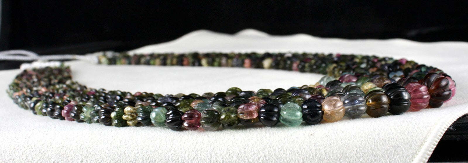 Certified Natural Multi-colour Tourmaline 841ct Beaded Gemstone Necklace