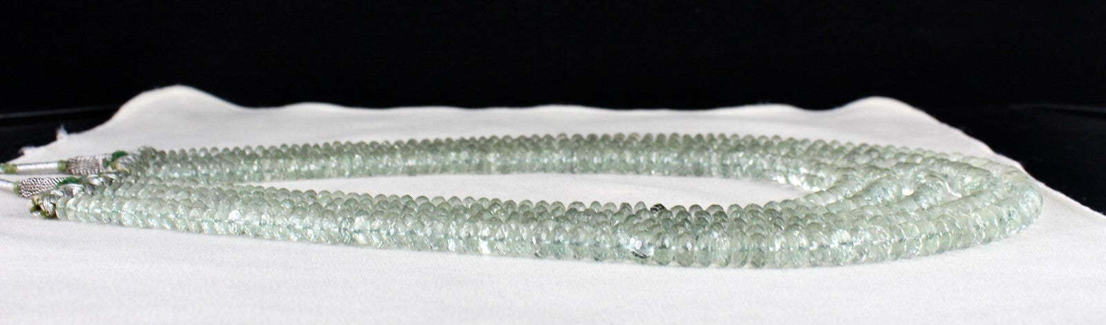 Certified Green Amethyst Faceted Round 935 Ct Beads Fashion Necklace For Women