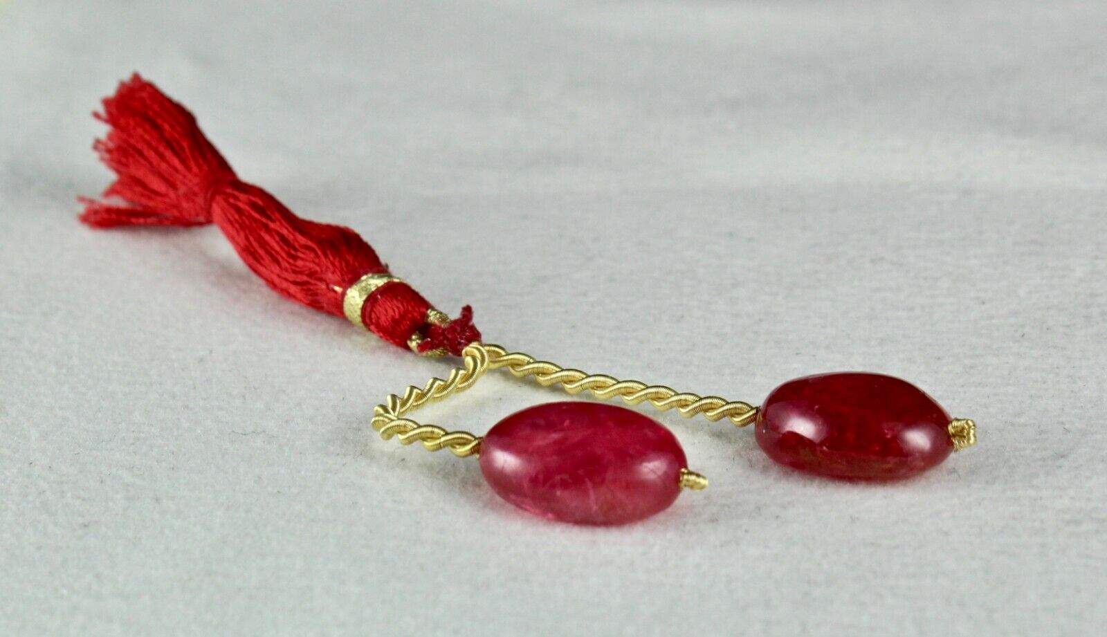 Natural Red Spinel Beads Cabochon Drilled 2 Pc 27.81 Ct Gemstone Earring Design