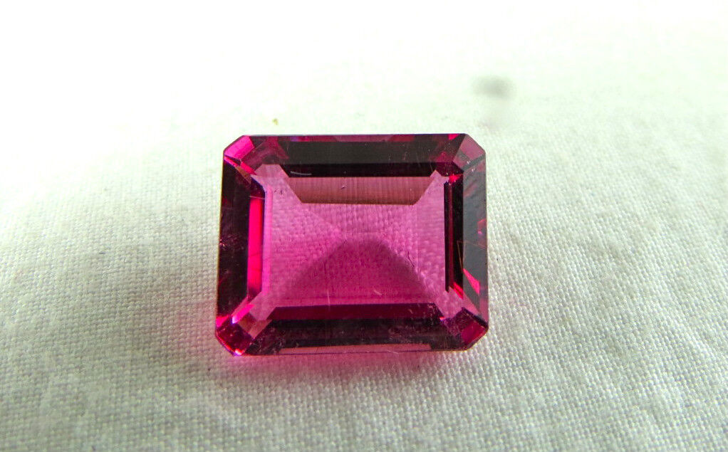 Natural Rubellite Pink Tourmaline Octagon Cut 5.6 Ct Clean Gemstone Ring Pendant
