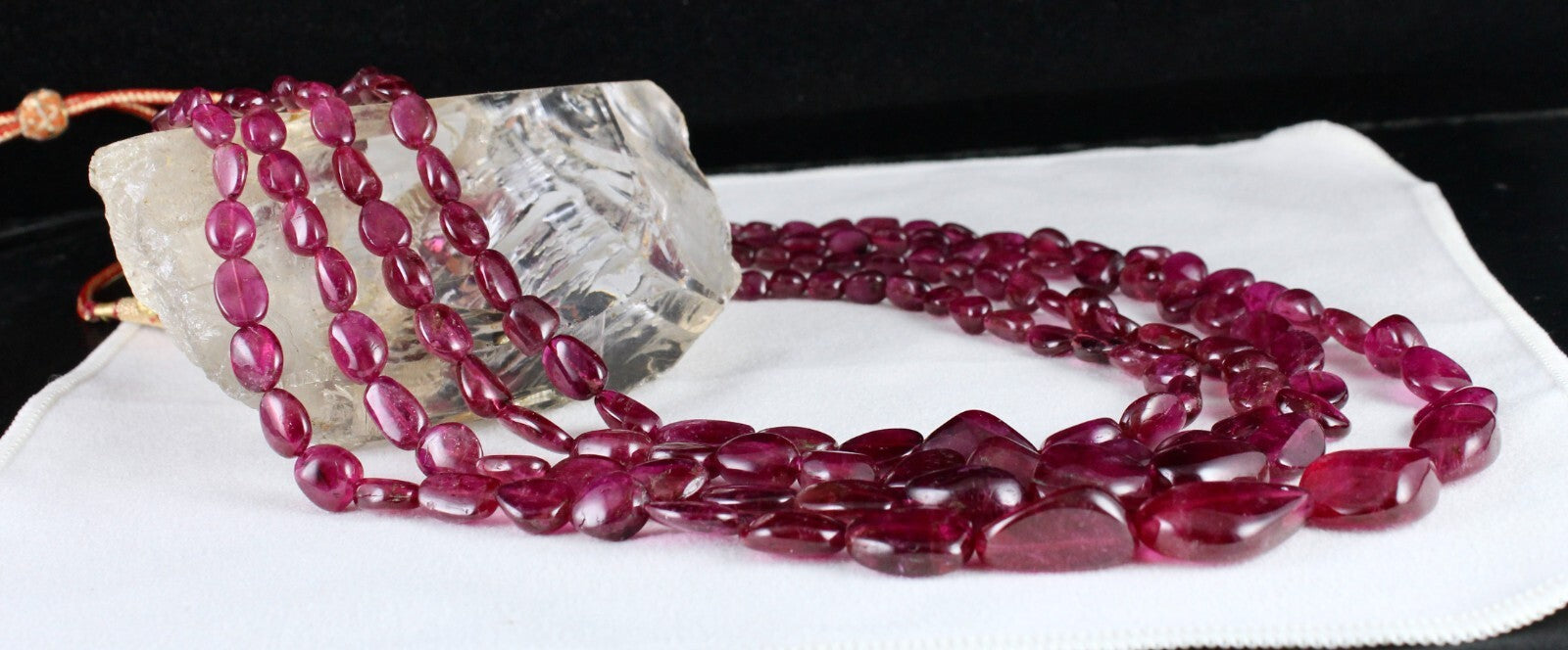 Certified Pink Tourmaline Necklace Rubellite 860 Ct Natural Gemstone String