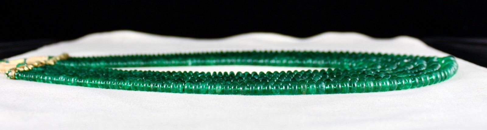 Certified Natural Zambia Emerald Beads 832ct Gemstone Necklace 7 Line