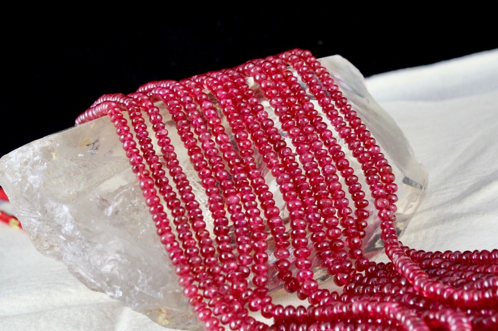 Natural Certified Spinel Beads Round 7 L 692 Ct Fine Gemstone Important Necklace