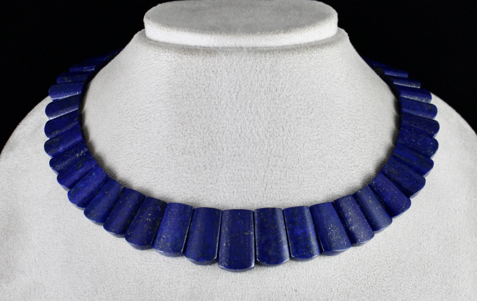 Natural Blue Lapis Lazuli 439 Ct Semiprecious Gemstone Fashion Necklace