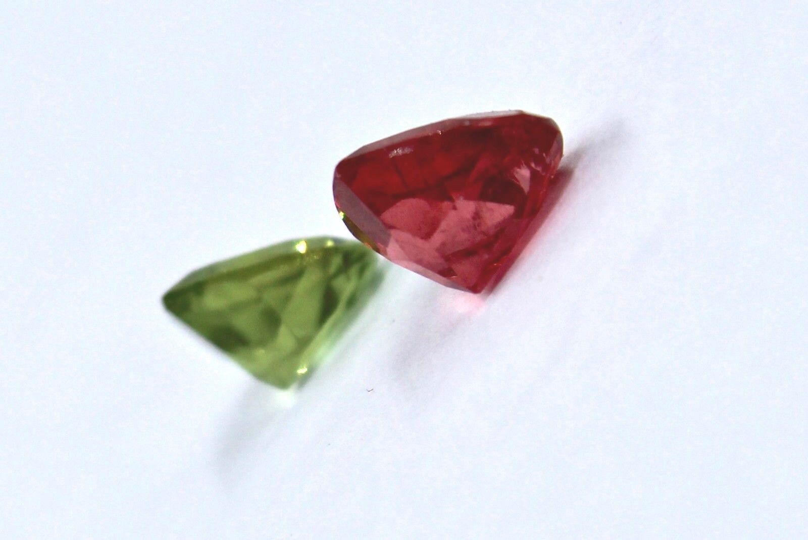 NATURAL MULTI PINK GREEN TOURMALINE HEART SHAPE 3.53 CARATS CUT GEMSTONE DESIGN
