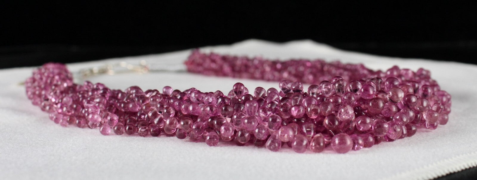 Certified Natural Tourmaline Rubellite Teardrop 626 Ct Gemstone Necklace