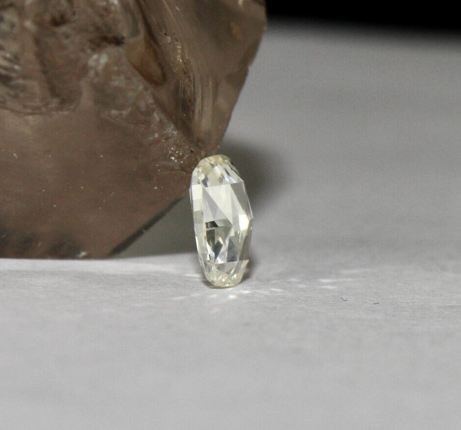 Certified Natural Rose Cut Diamond 1.22 Ct Cushion Oval Stone For Ring Pendant