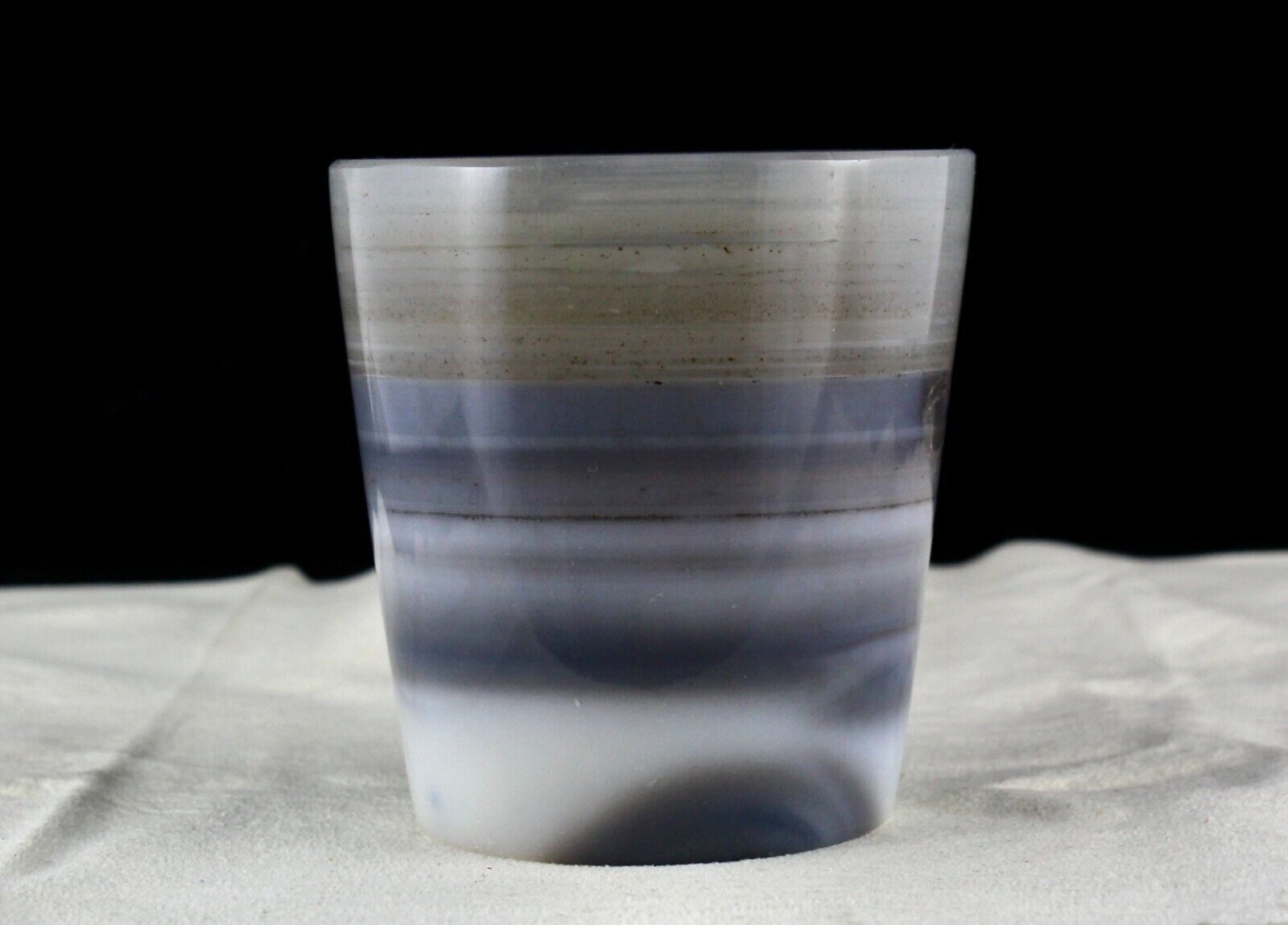 Hand Carved Natural Chalcedony Agate Whiskey Glass 1305 Cts Gemstone Home Decor