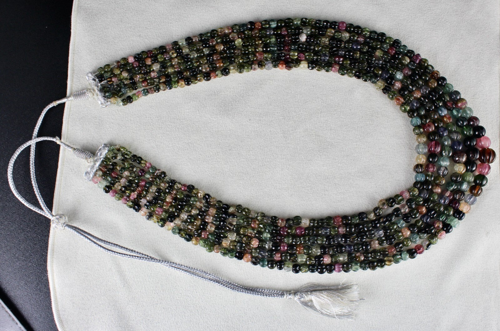 Certified Natural Multi-colour Tourmaline 841ct Beaded Gemstone Necklace