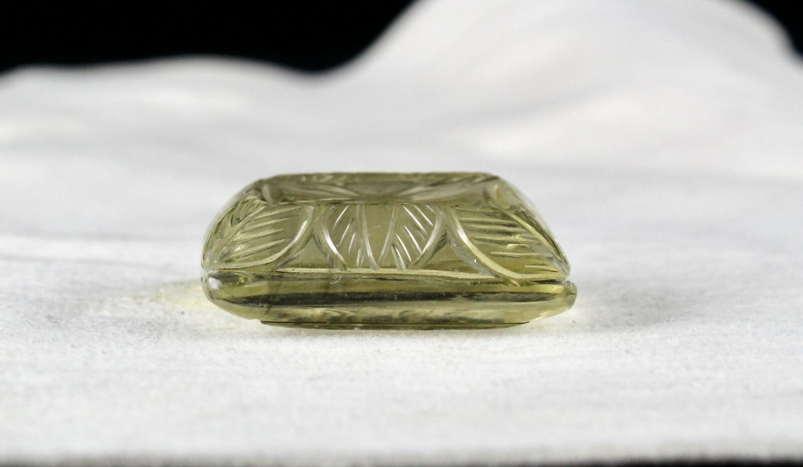 Natural Lemon Quartz 106ct Carved Rectangle 28mm Gemstone Pendant