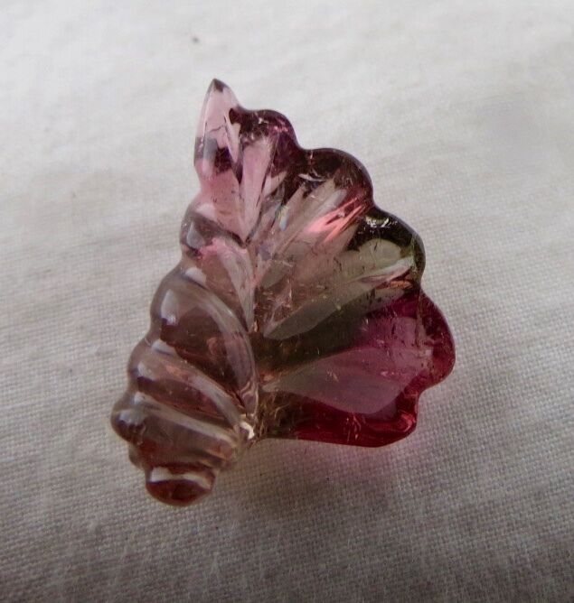 NATURAL MULTI TOURMALINE CARVED 11.62 CTS SEMI PRECIOUS GEMSTONE RING PENDANT