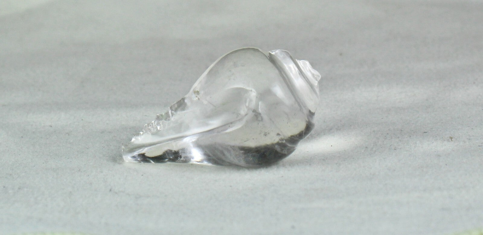 153 Ct Natural Rock Crystal Quartz Gemstone Carved Spiritual Decor Shank