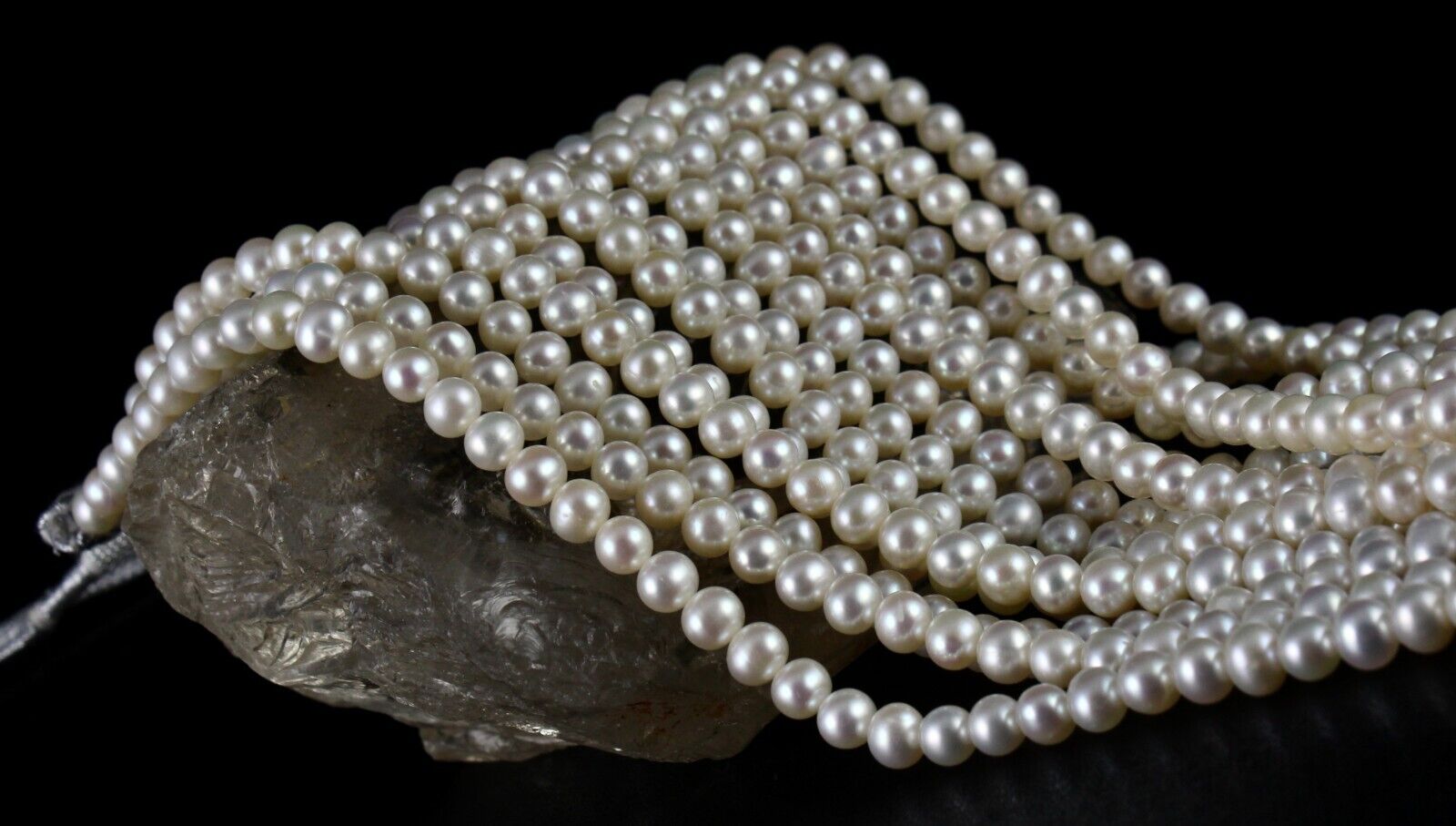 GENUINE FRESH WATER PEARL BEADS ROUND 7 L 808 CARATS GEMSTONE FASHION NECKLACE