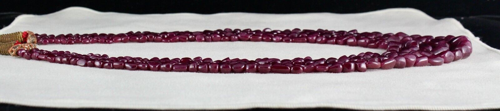 NATURAL UNTREATED RUBY BEADS UNEVEN TUMBLE 5 L 715 CTS GEMSTONE FINEST NECKLACE