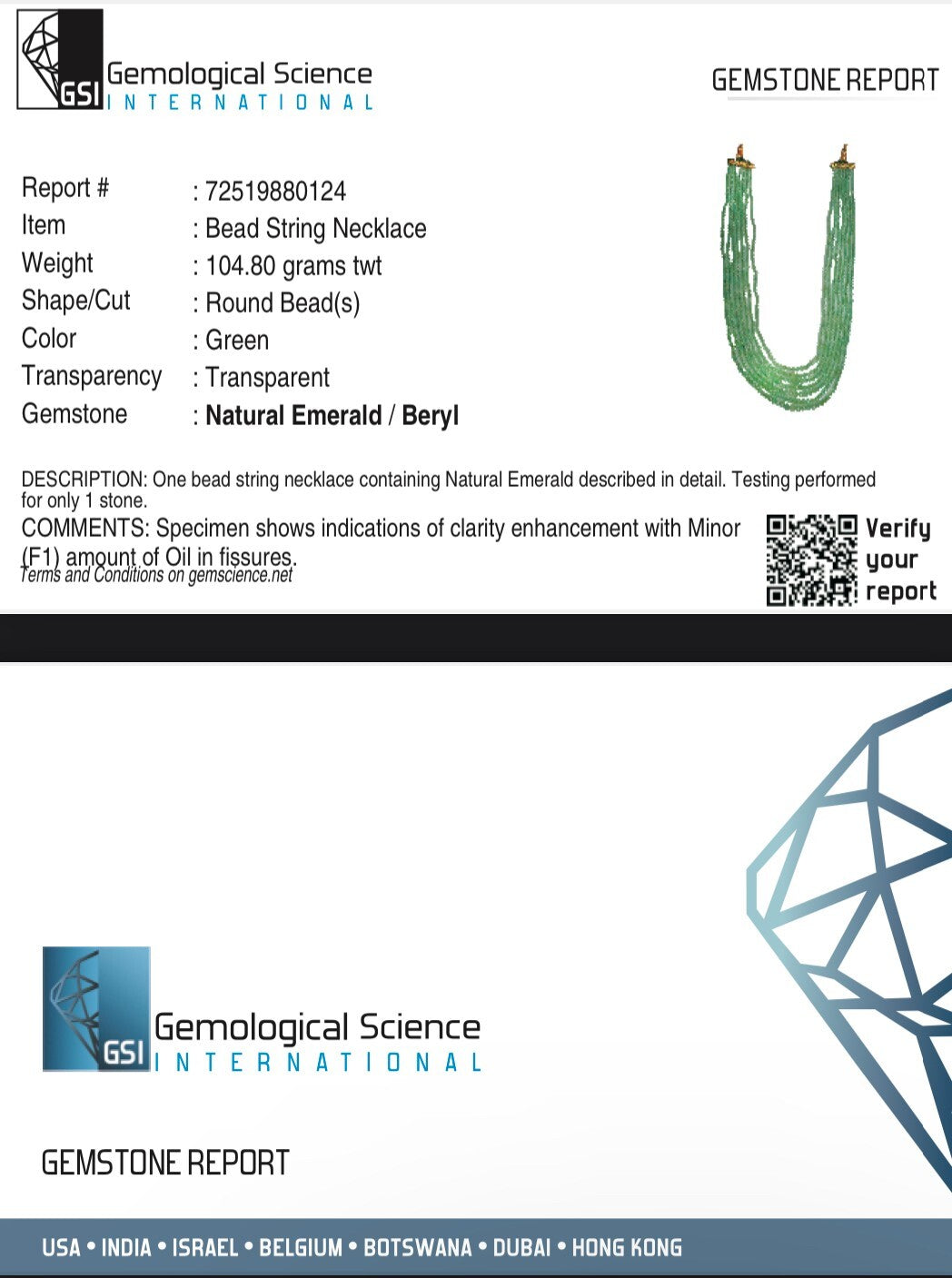 Certified Natural Emerald Beads Necklace 497 Ct Colombian Mines Round 7 L