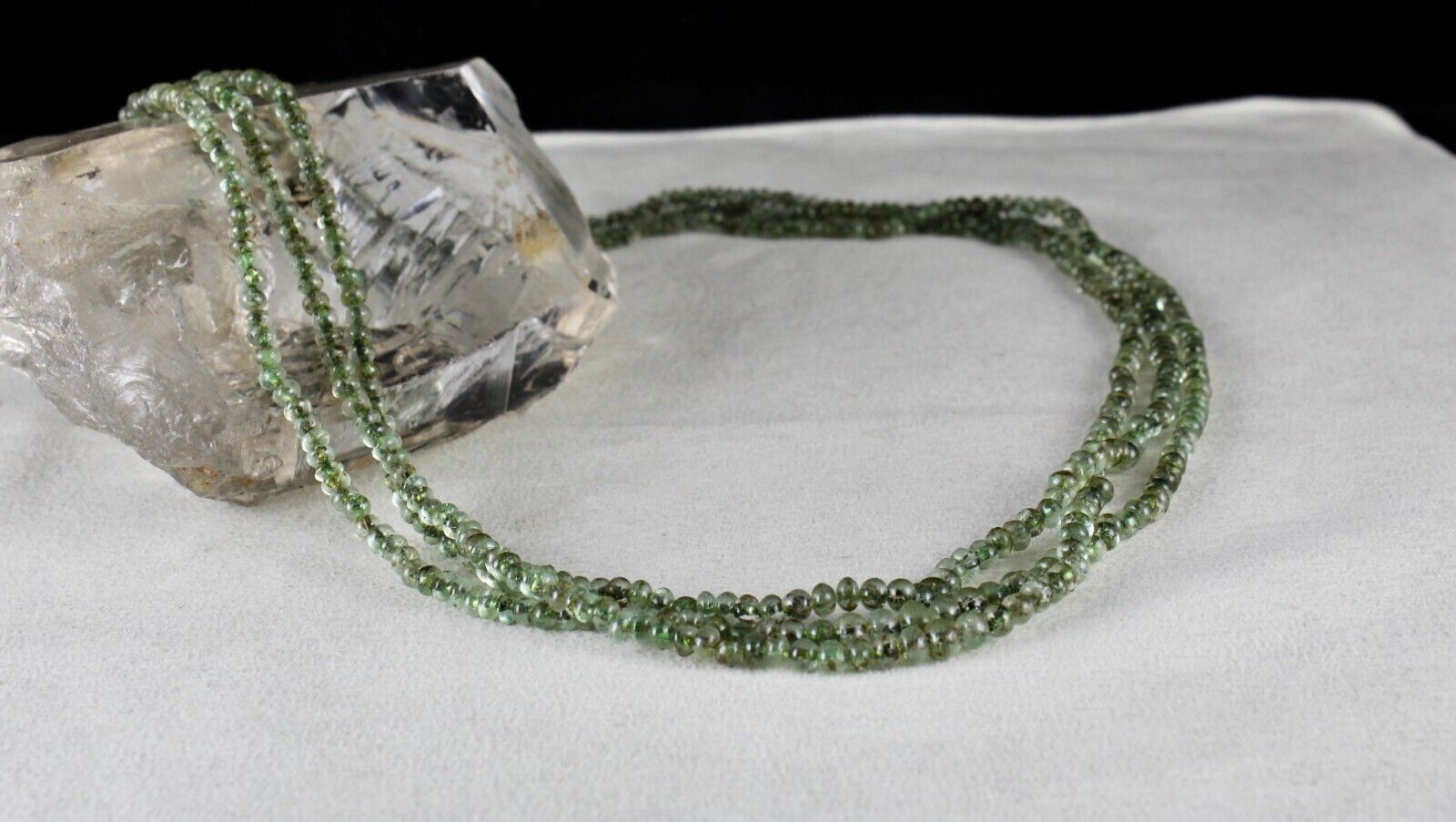 Antique Old Natural Emerald Beads Necklace 3 L 181 Cts Precious Round Gemstone