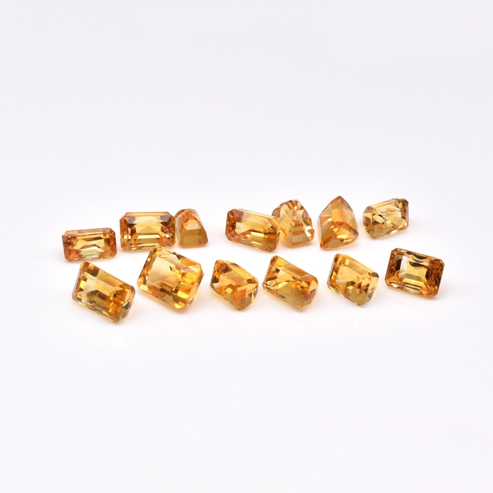 Natural Citrine Octagon Cut 13pc 36.05 Ct Loose Gemstone For Bracelet Set