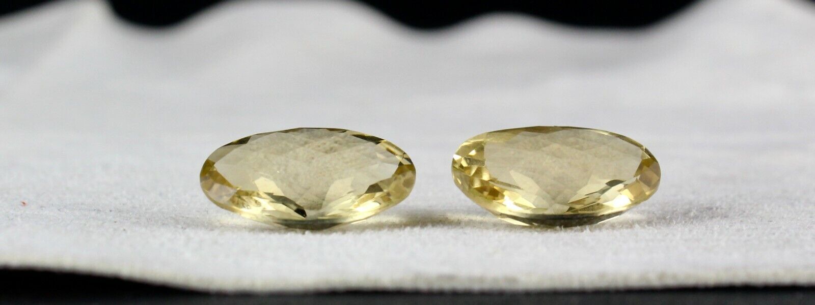 Natural Yellow Citrine Oval Pair 2 Pcs 24.74 Carats Loose Gemstone For Earring