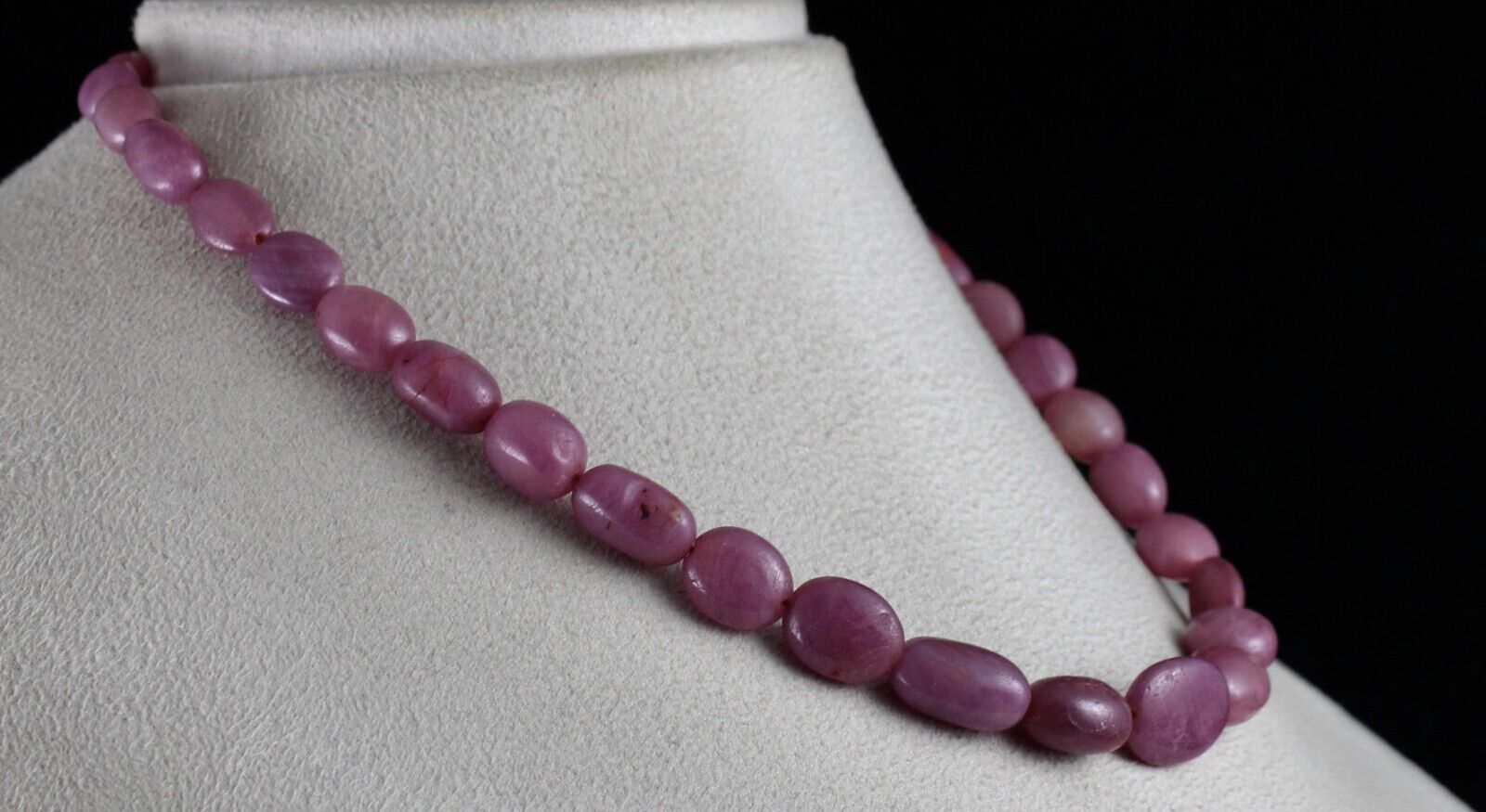 Natural Untreated Ruby Beads Nugget 1 L 263 Ct Gemstone Silver Fashion Necklace