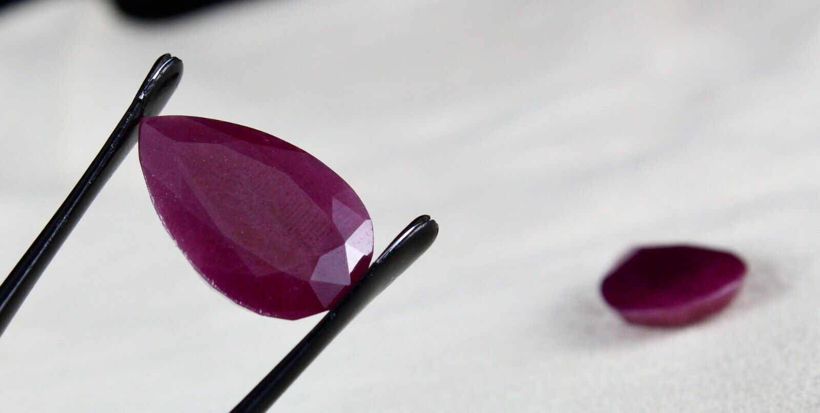 NATURAL UNTREATED RUBY PEAR CUT 2 PCS 36.58 CTS GEMSTONE PAIR DESIGNING EARRING