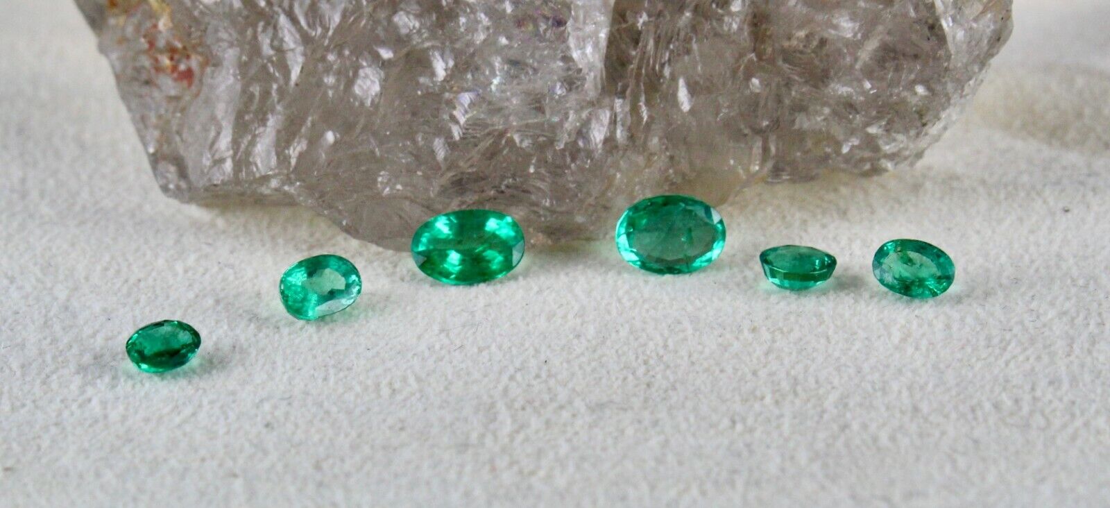 NATURAL ZAMBIA EMERALD OVAL CUT 6 PCS 3.08 CTS LOOSE GEMSTONE DESIGNING EARRING