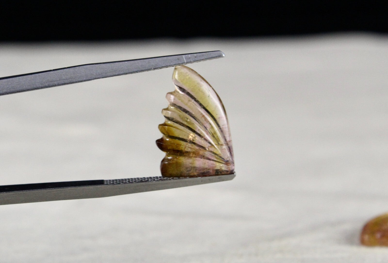 Natural Multi Color Tourmaline 7.70 Ct Carved Gemstone For Pendant Earring