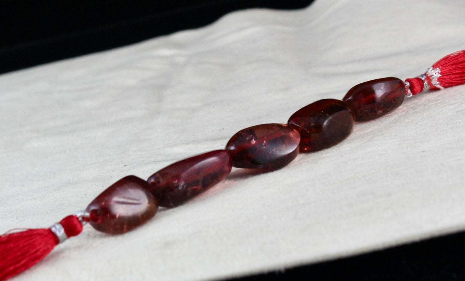 Certified Natural Multi Pink Tourmaline Beads 5 Pcs 167.70 Cts Drilled Gemstone