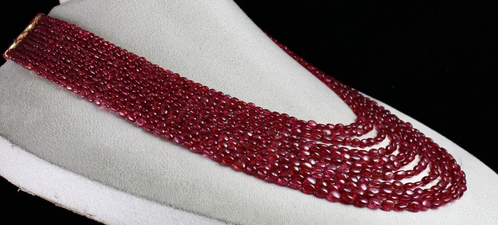 Natural Certified Red Spinel Beads Long 11 L 619 Ct Gemstone Important Necklace