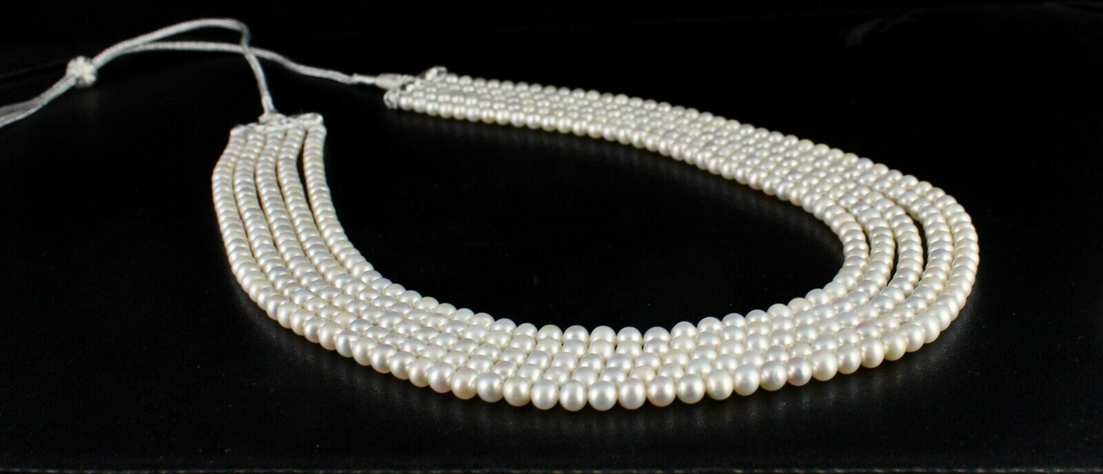 GENUINE FRESH WATER PEARL BEADS ROUND 5 L 512 CARATS GEMSTONE FASHION NECKLACE