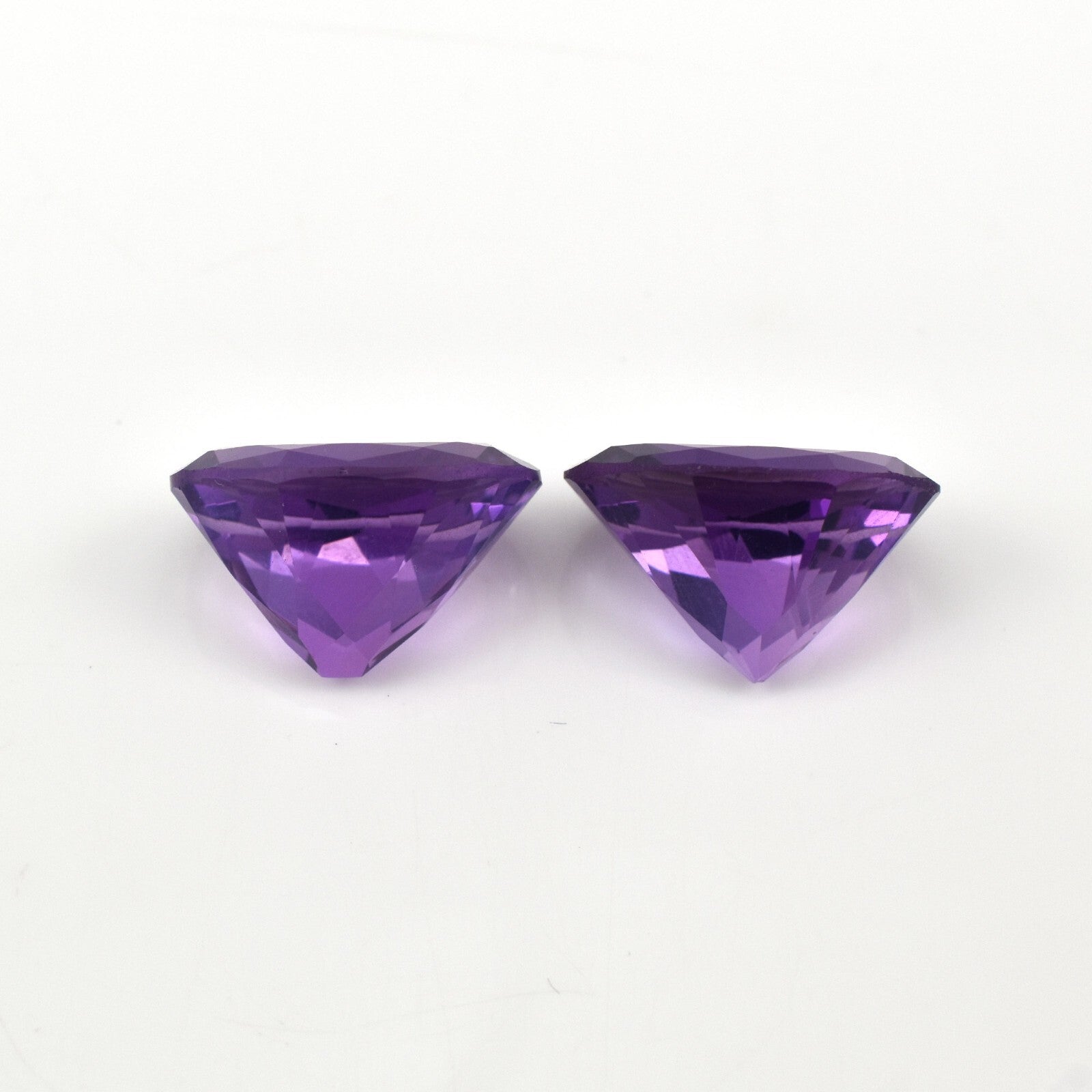 Natural Amethyst Oval Gemstone Pair 36.55 Ct 20x15mm Earring Design