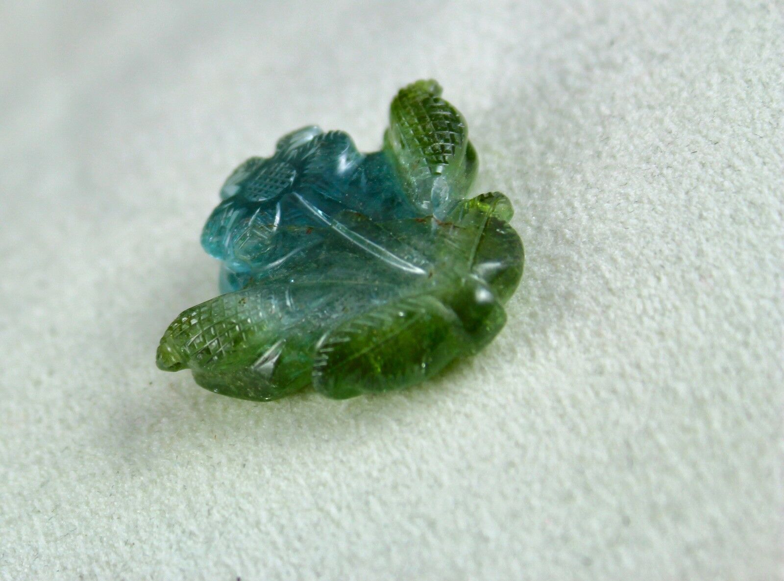 Natural Multi Colour Tourmaline Carved Flower 32.28 Ct Gemstone Ring & Pendant