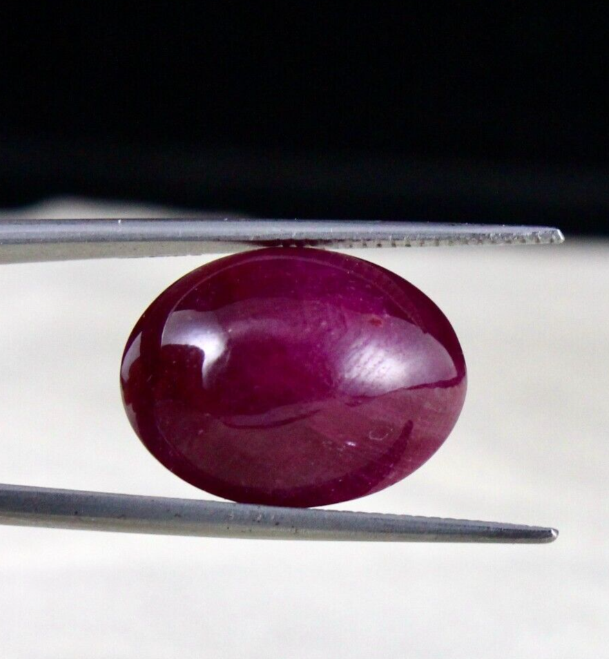Certified Natural Ruby Oval Cabochon 22.91ct Sterling Silver Gemstone Pendant