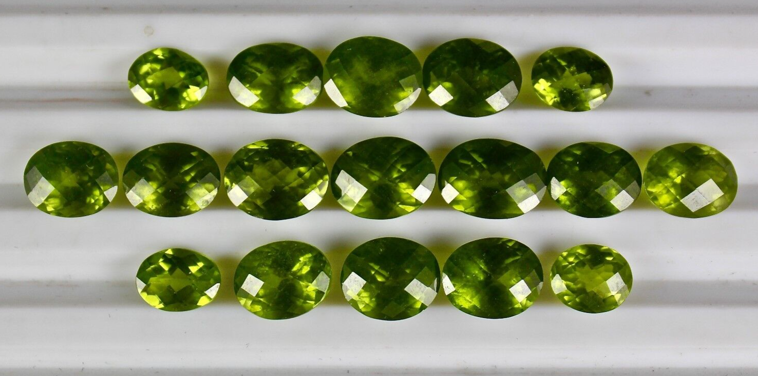 Certified Natural Vesuvianite Idocrase Oval 17 Pc 84.25 Ct Gemstone Set