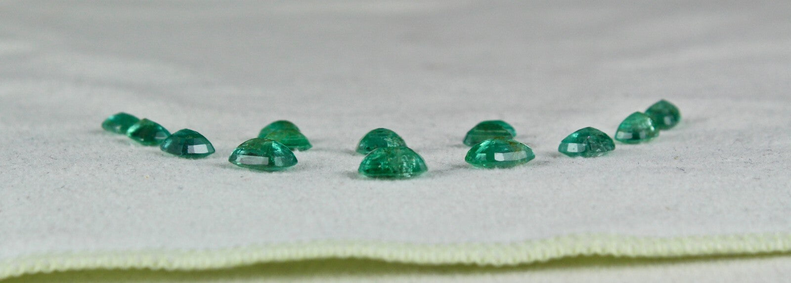 Certified Natural Emerald Cushion Cut 14 Pc 13.13 Ct Loose Gem Design Set