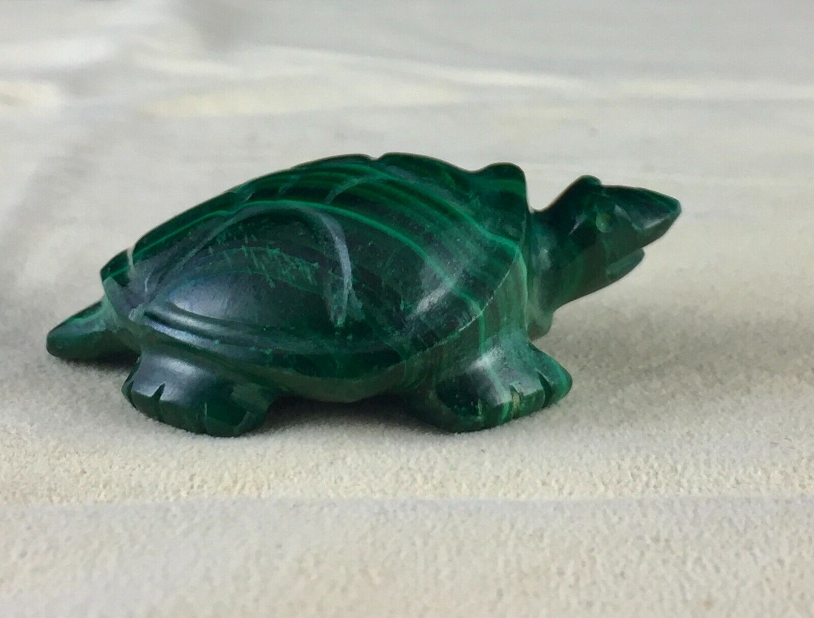Natural Malachite Carved Tortoise 291 Carats Gemstone Statue Pendant Designing