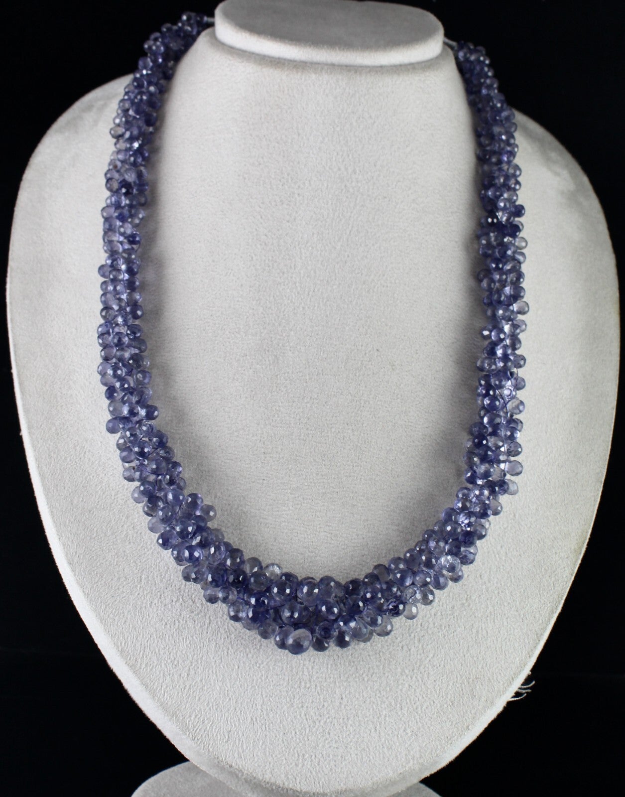 Certified Natural Iolite Briolette Teardrop Necklace 673 Ct Fashion Jewelry