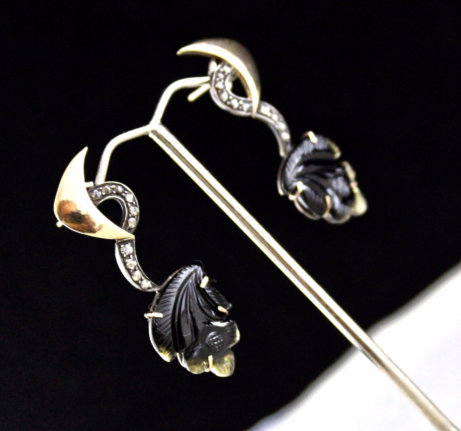 Natural Multi Tourmaline Victorian Earring Stud Gemstone Diamond 18k Gold Silver