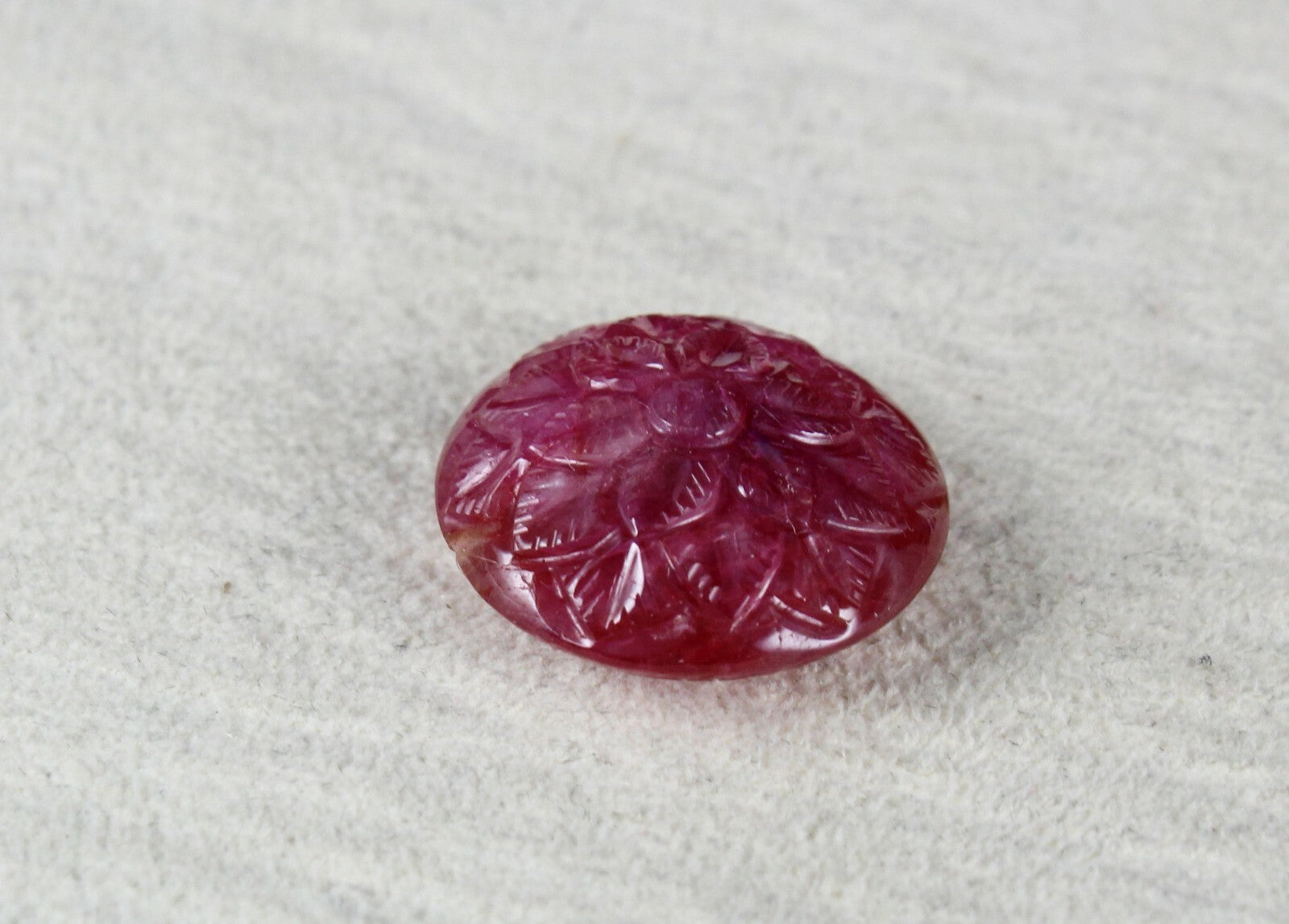 Certified Natural Untreated Ruby 23.78ct Carved Round Cabochon Ring Pendant