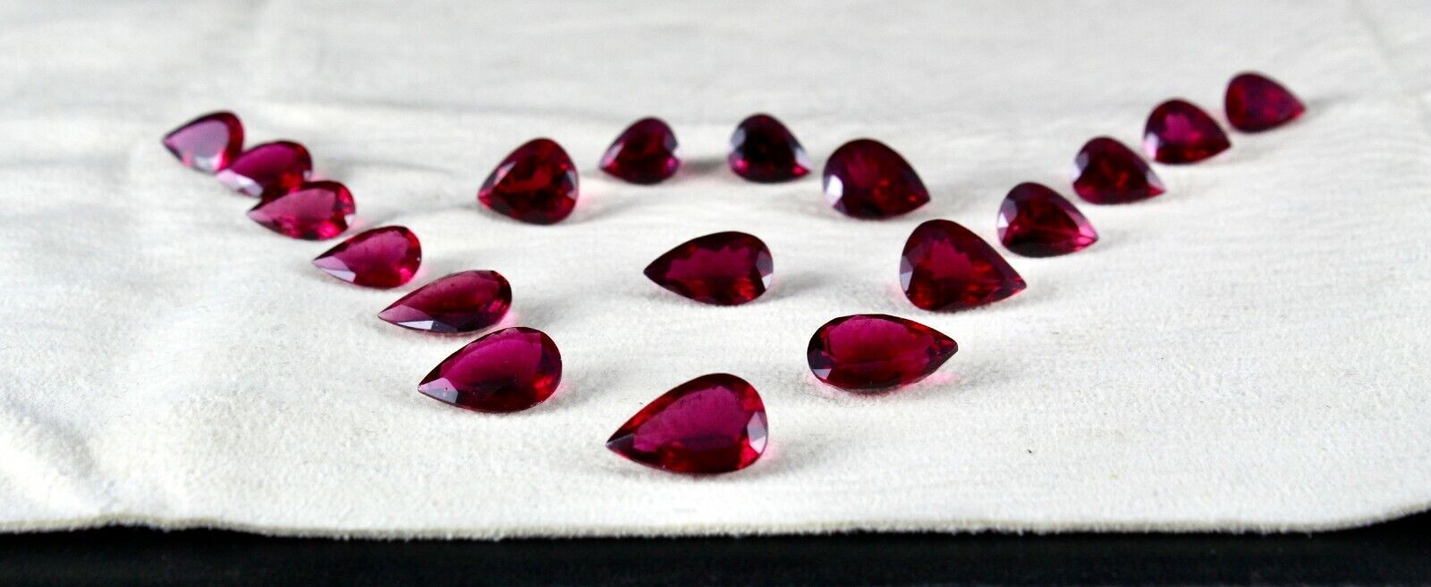 Natural Rubellite Pink Tourmaline Pear Cut 18 Pc 61.20 Ct Loose Gemstone Set