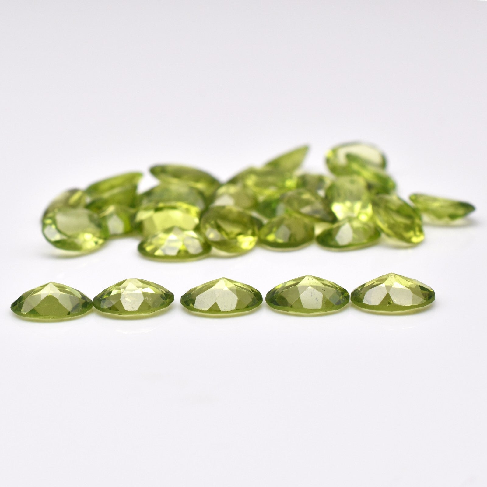 Natural Peridot 9x7mm Oval 35 Pc 51.20 Ct Loose Gemstone Bracelet Design