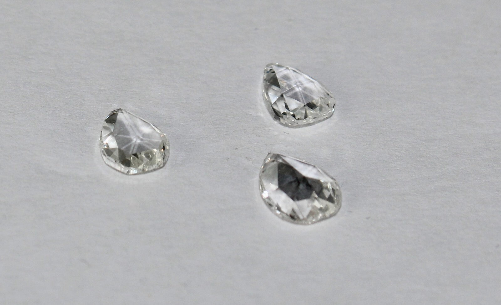 Natural Rose Cut Diamond 2.92 Ct Pear Loose Stone Certified Earring Set