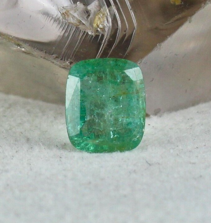 Natural Zambia Emerald Cushion Gemstone 10x8mm 2.99ct Pendant Ring For Women