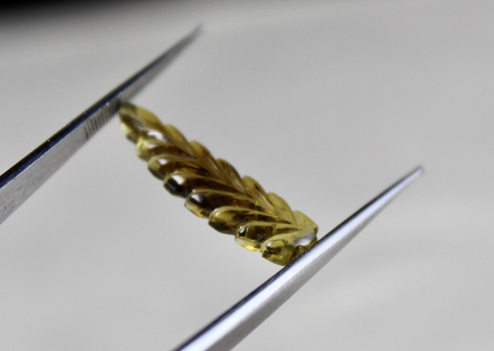 NATURAL MULTI COLOUR TOURMALINE CARVED LEAF 5.98 CARATS GEMSTONE FOR DESIGNING