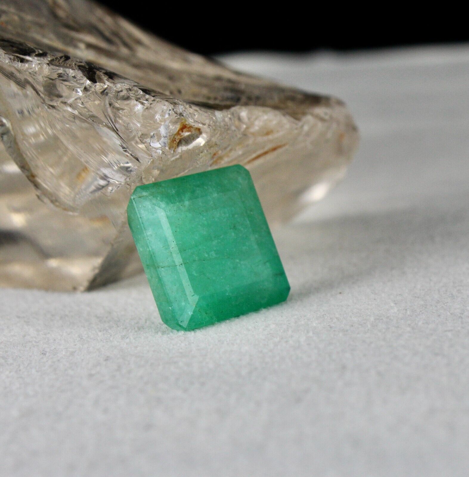 NATURAL UNHEATED EMERALD SQUARE CUT 19.47 CARATS FLAT GEMSTONE FOR RING PENDANT