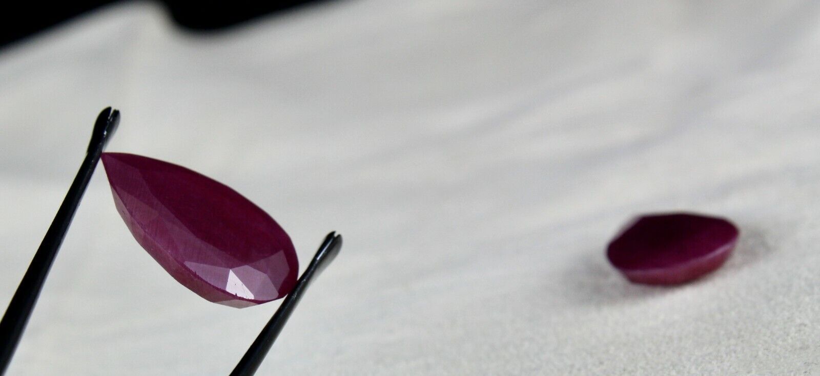 NATURAL UNTREATED RUBY PEAR CUT 2 PCS 36.58 CTS GEMSTONE PAIR DESIGNING EARRING
