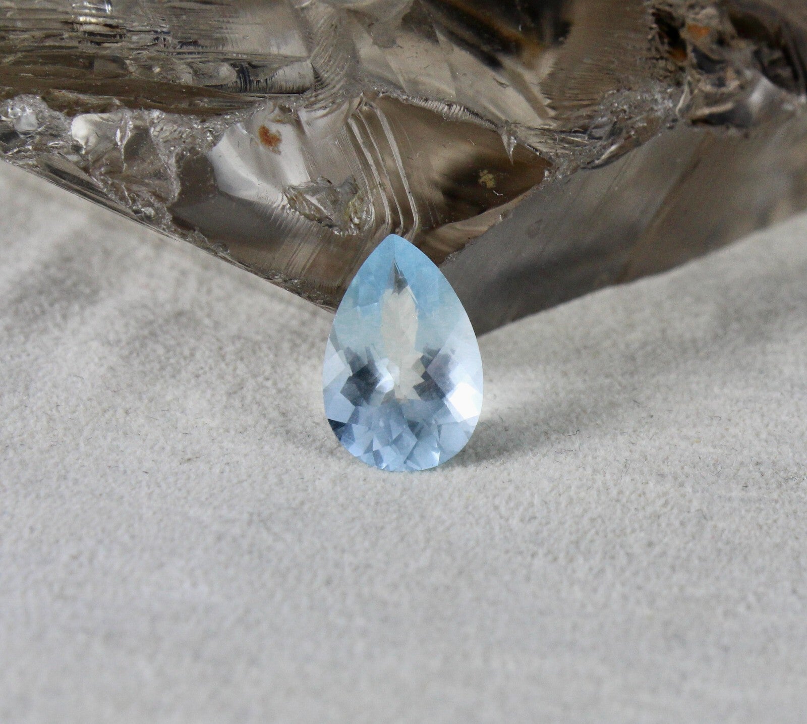 Natural Blue Aquamarine Pear Cut 4.51ct Gemstone For Ring Pendant