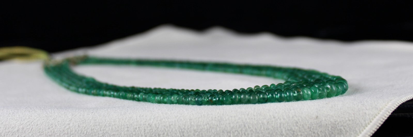 Certified Natural Emerald Beads Round 183ct Green Gemstone Necklace For Women