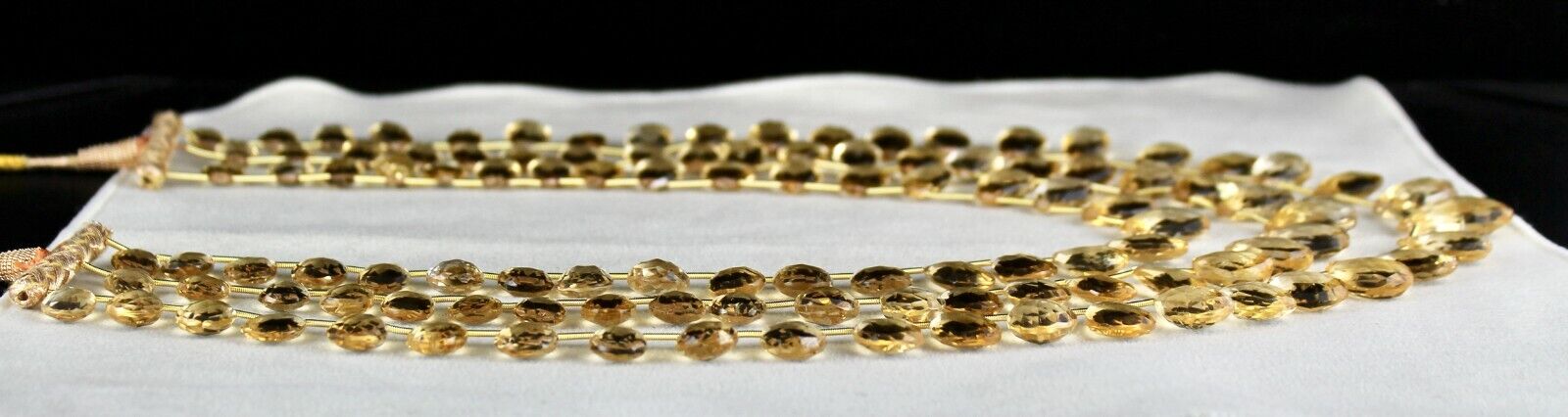 Yellow Natural Citrine Teardrop 3 L 810 Ct Gemstone Fashion Statement Necklace