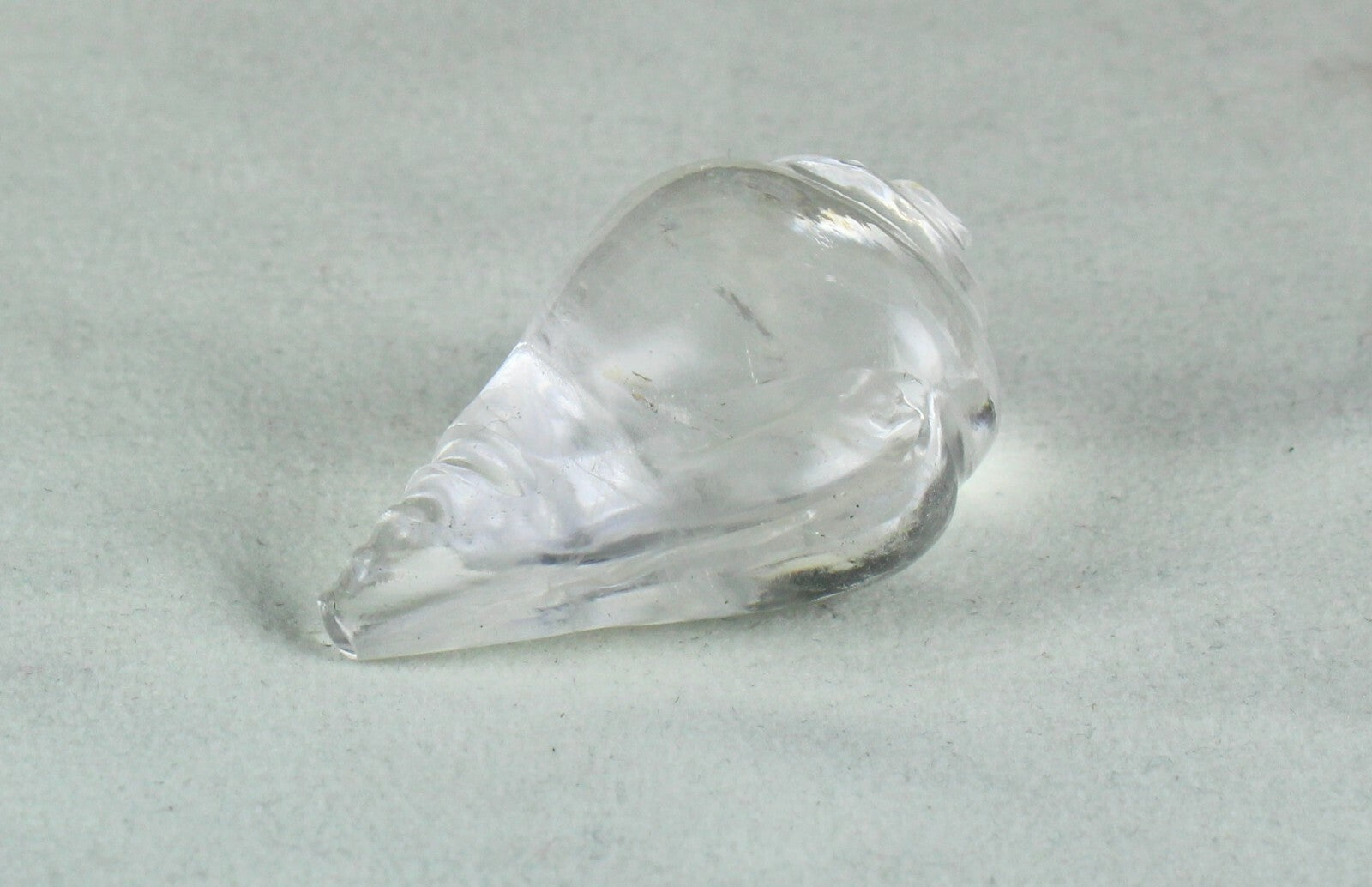 153 Ct Natural Rock Crystal Quartz Gemstone Carved Spiritual Decor Shank